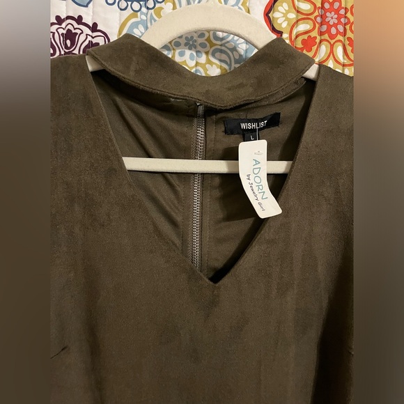 Wishlist - Size Large Boutique Faux Suede Dress - Picture 2 of 5